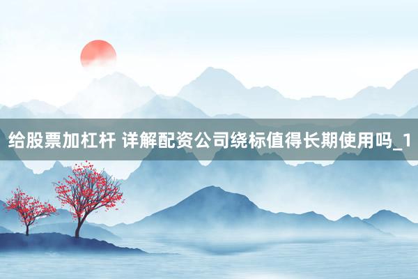 给股票加杠杆 详解配资公司绕标值得长期使用吗_1